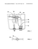 Method and Apparatus Utilizing Irrigation Drippers for Minimizing Water from Being Wasted in Toilets diagram and image