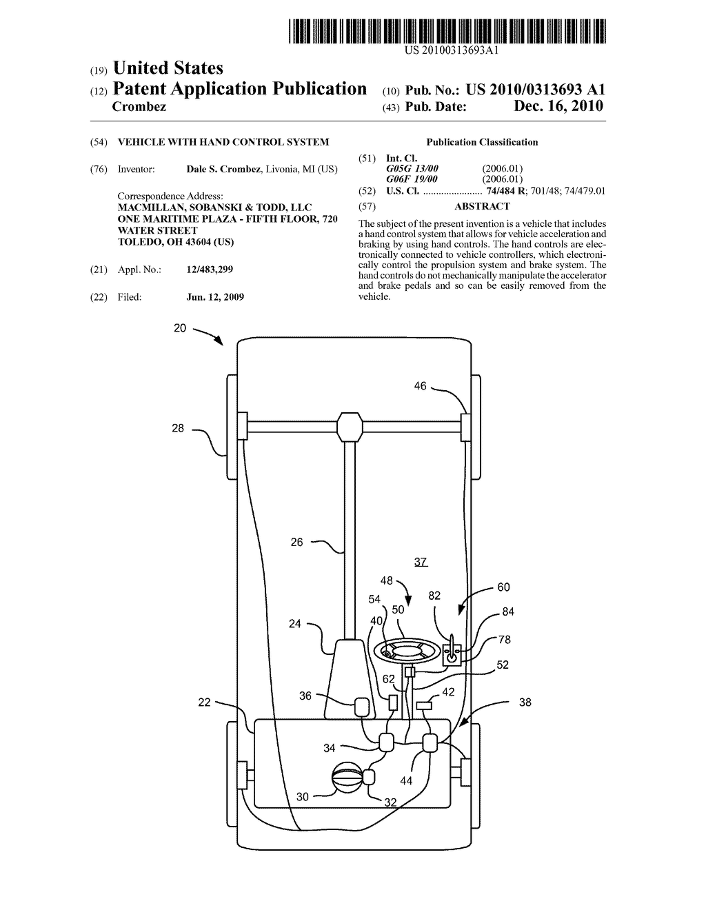 Vehicle With Hand Control System - diagram, schematic, and image 01