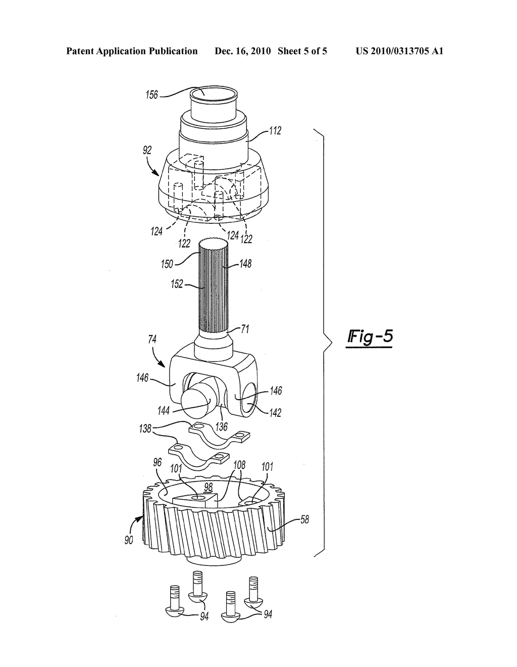 POWER TRANSFER UNIT WITH OUTPUT SHAFT HAVING INTEGRATED JOINT ASSEMBLY - diagram, schematic, and image 06