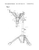 SNARE DRUM STAND WITH SELF-ADJUSTING BRACKET SIZE diagram and image