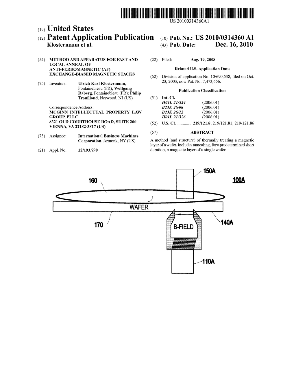 METHOD AND APPARATUS FOR FAST AND LOCAL ANNEAL OF ANTI-FERROMAGNETIC (AF) EXCHANGE-BIASED MAGNETIC STACKS - diagram, schematic, and image 01