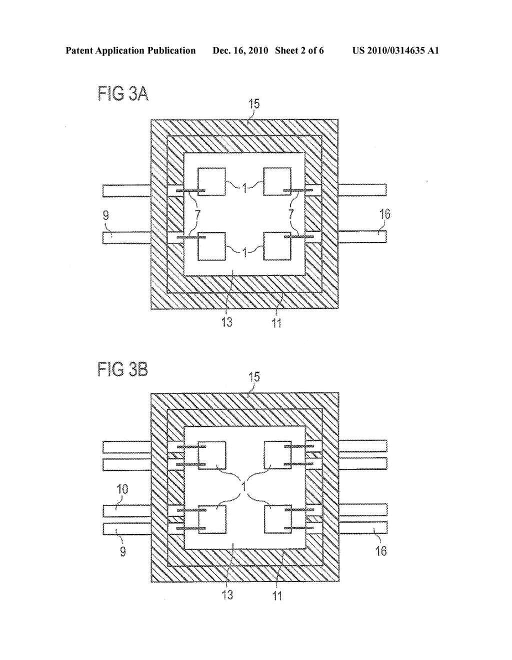 CHIP ARRANGEMENT, CONNECTION ARRANGEMENT, LED AND METHOD FOR PRODUCING A CHIP ARRANGEMENT - diagram, schematic, and image 03