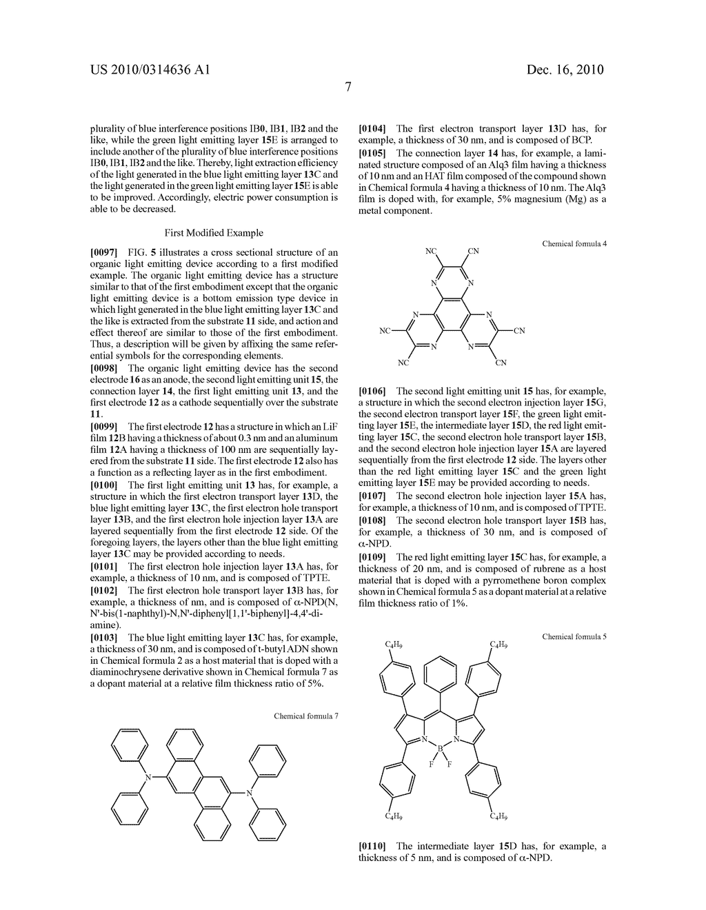 ORGANIC LIGHT EMITTING DEVICE, DISPLAY UNIT INCLUDING THE SAME, AND ILLUMINATING DEVICE INCLUDING THE SAME - diagram, schematic, and image 29