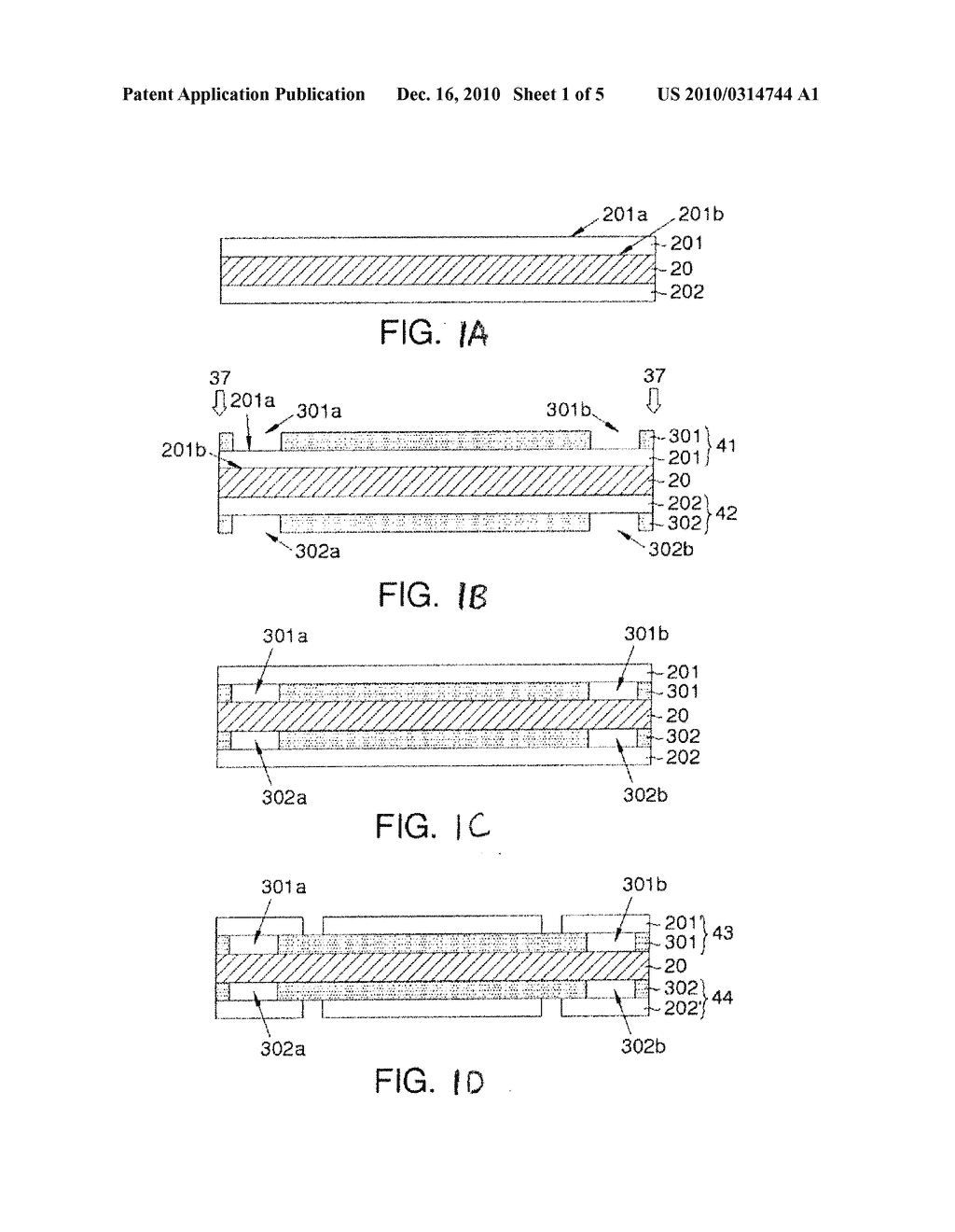 SUBSTRATE HAVING SINGLE PATTERNED METAL LAYER EXPOSING PATTERNED DIELECTRIC LAYER, CHIP PACKAGE STRUCTURE INCLUDING THE SUBSTRATE, AND MANUFACTURING METHODS THEREOF - diagram, schematic, and image 02