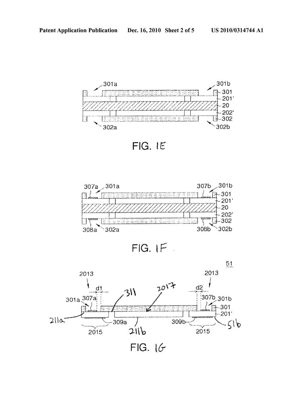 SUBSTRATE HAVING SINGLE PATTERNED METAL LAYER EXPOSING PATTERNED DIELECTRIC LAYER, CHIP PACKAGE STRUCTURE INCLUDING THE SUBSTRATE, AND MANUFACTURING METHODS THEREOF - diagram, schematic, and image 03