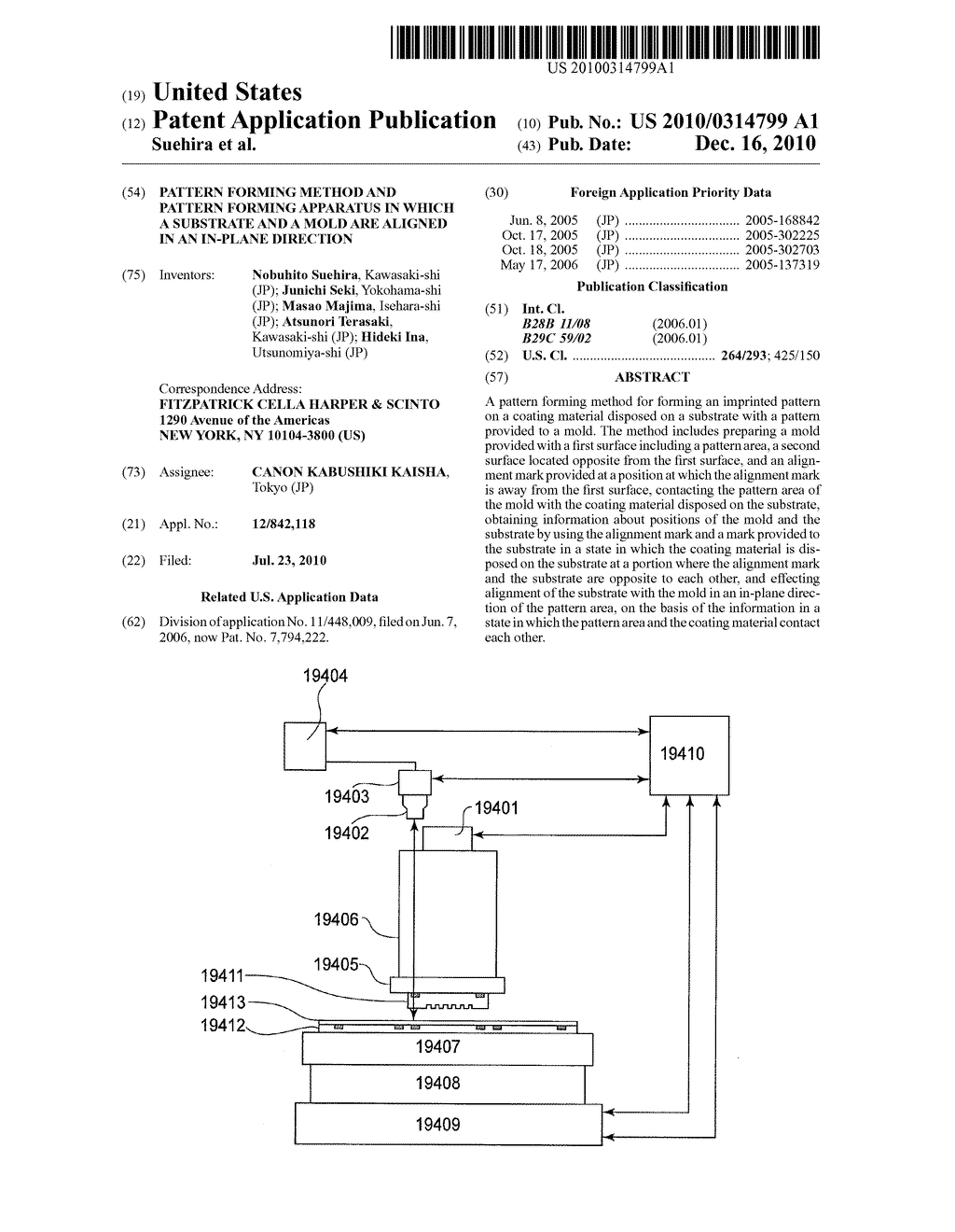 PATTERN FORMING METHOD AND PATTERN FORMING APPARATUS IN WHICH A SUBSTRATE AND A MOLD ARE ALIGNED IN AN IN-PLANE DIRECTION - diagram, schematic, and image 01