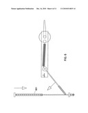 Saddle stitcher with alignment paddle diagram and image