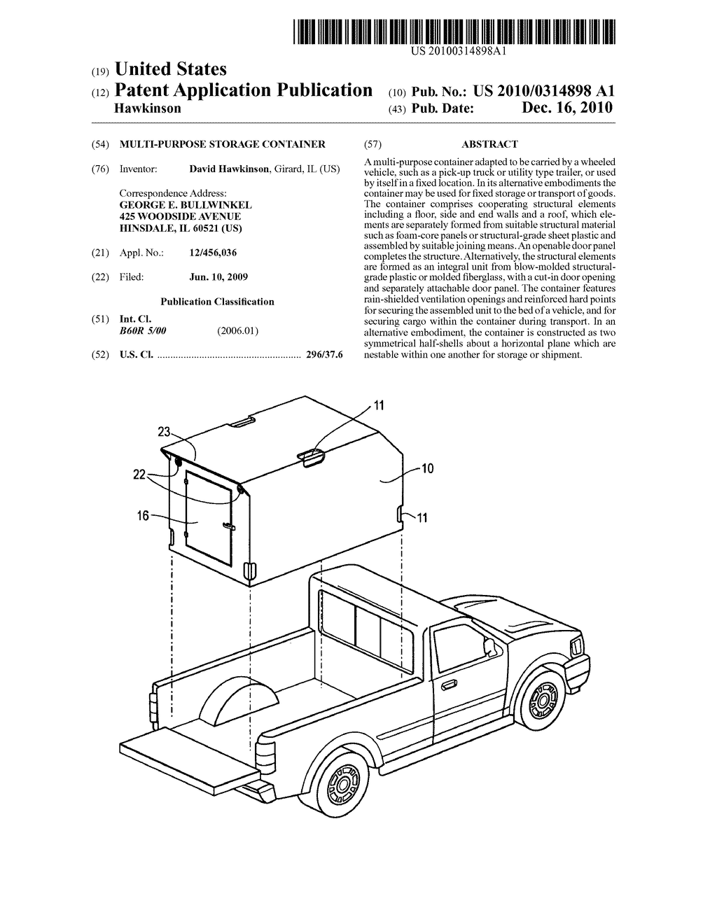 Multi-purpose storage container - diagram, schematic, and image 01