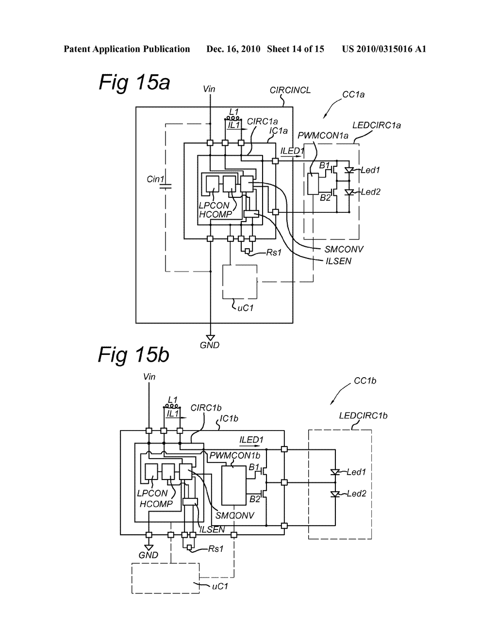 METHOD AND CIRCUIT ARRANGEMENT FOR REGULATING A LED CURRENT FLOWING THROUGH A LED CIRCUIT ARRANGEMENT, AND ASSOCIATED CIRCUIT COMPOSITION AND LIGHTING SYSTEM - diagram, schematic, and image 15