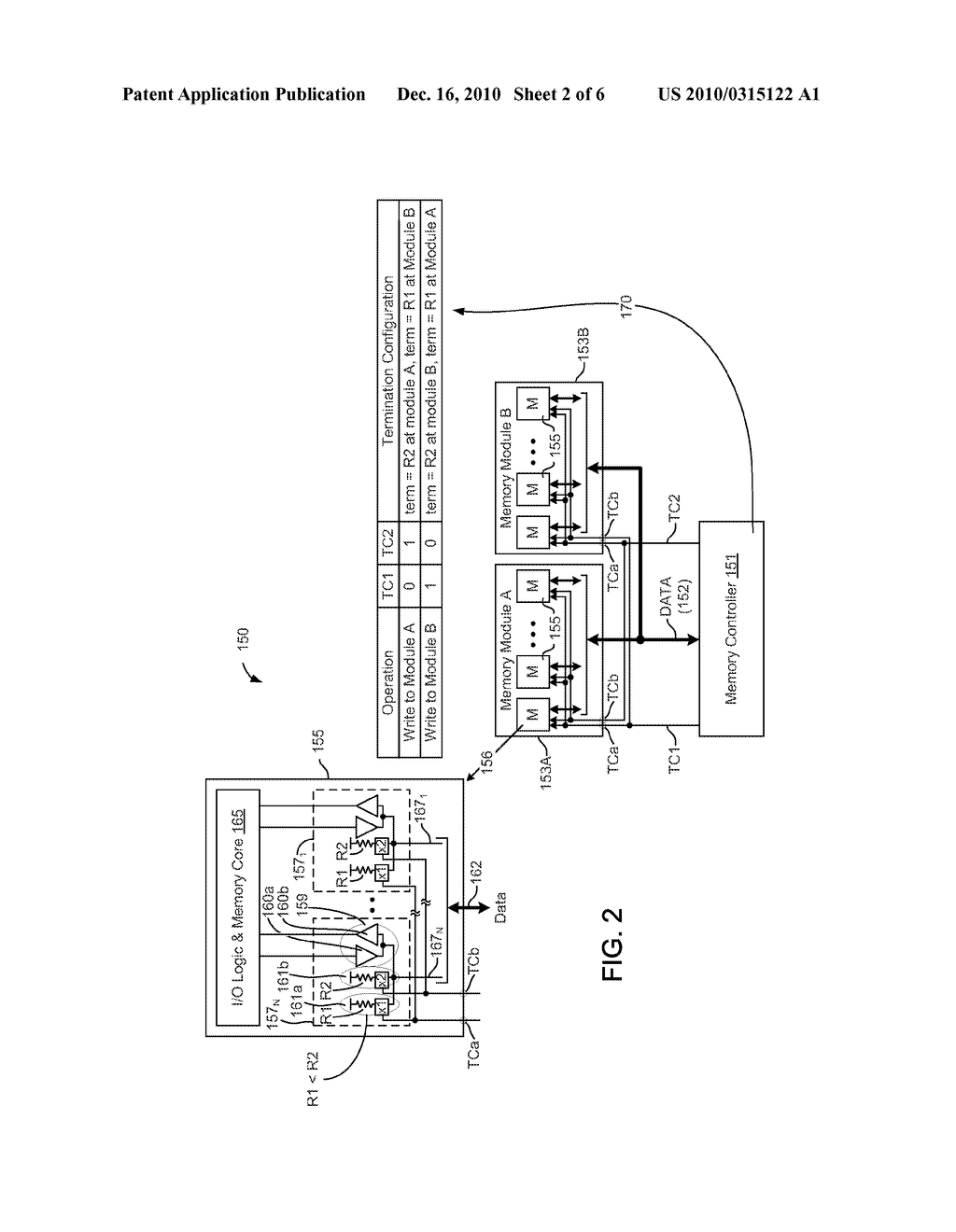 MEMORY CONTROLLER THAT CONTROLS TERMINATION IN A MEMORY DEVICE - diagram, schematic, and image 03