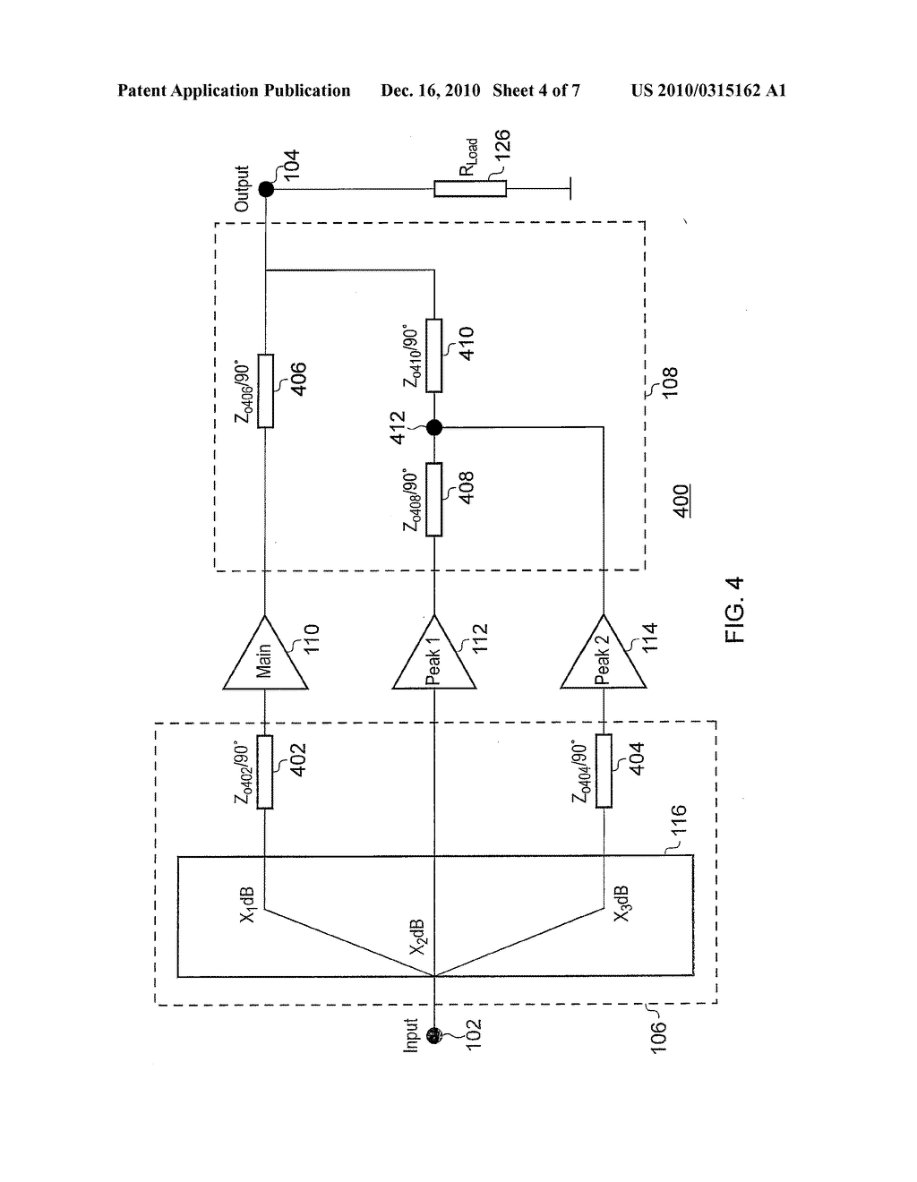 3-WAY DOHERTY AMPLIFIER WITH MINIMUM OUTPUT NETWORK - diagram, schematic, and image 05