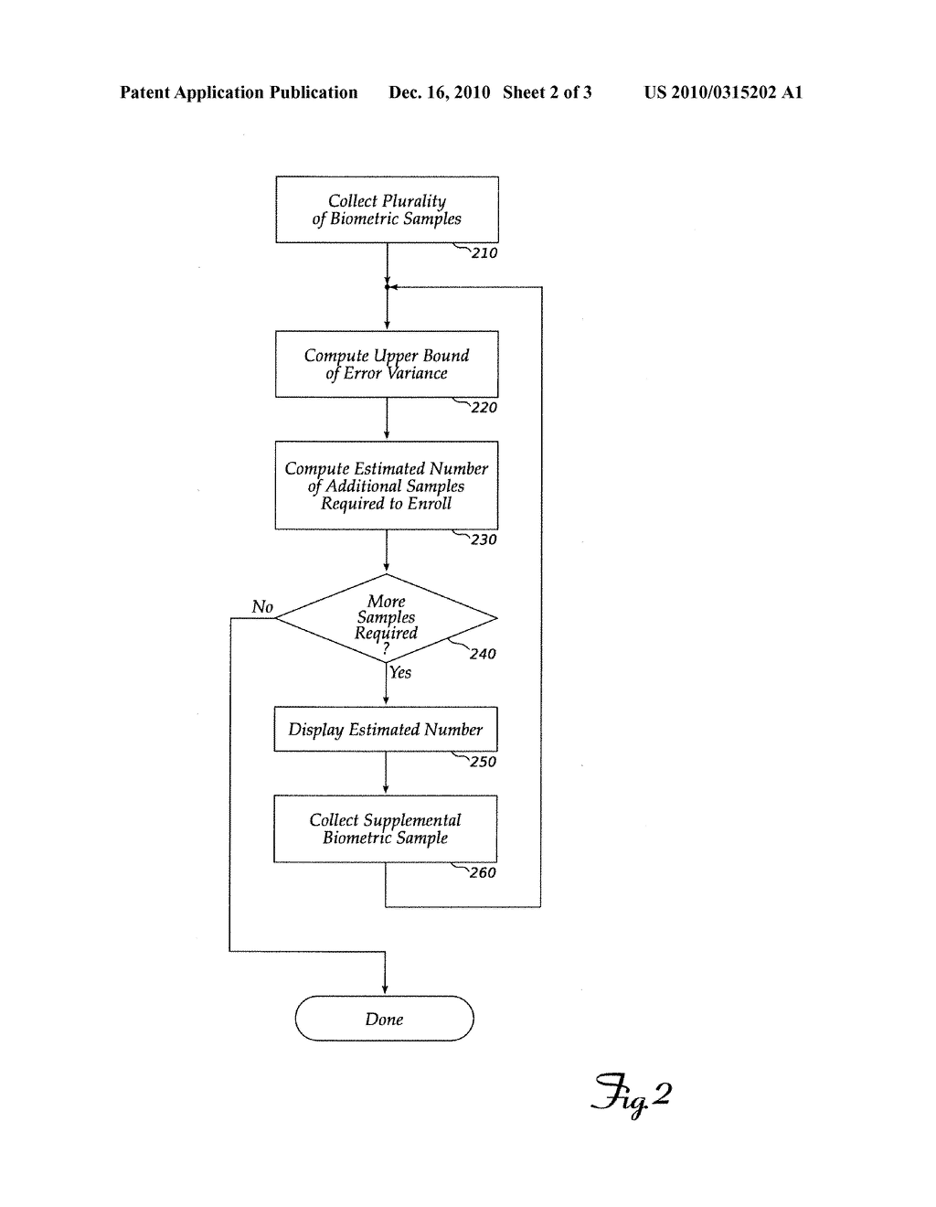 METHOD AND APPARATUS FOR CHOOSING AND EVALUATING SAMPLE SIZE FOR BIOMETRIC TRAINING PROCESS - diagram, schematic, and image 03