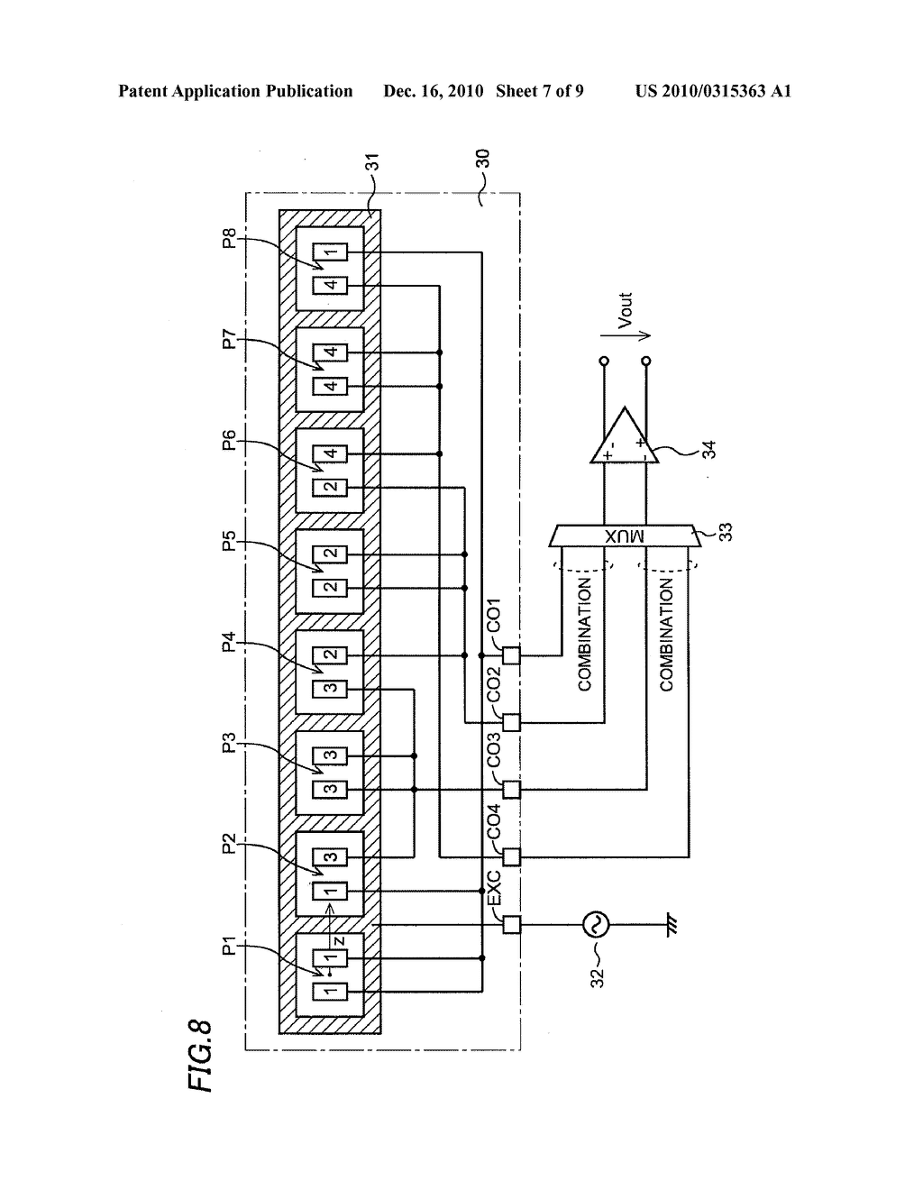 SIGNAL PROCESSING CIRCUIT FOR ELECTROSTATIC CAPACITY TYPE TOUCH SENSOR - diagram, schematic, and image 08