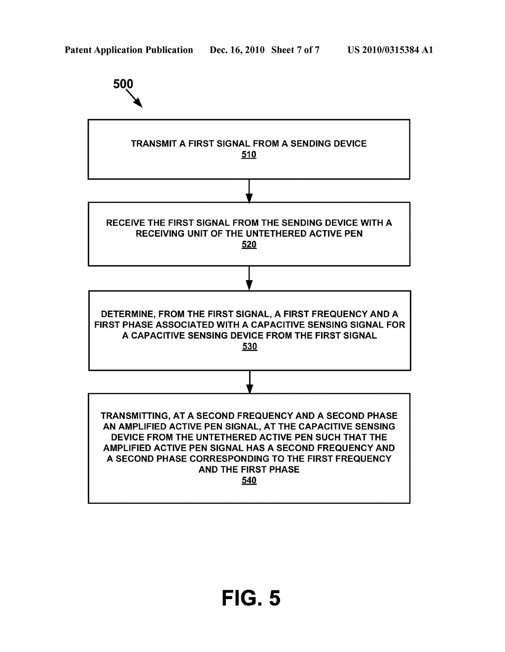 UNTETHERED ACTIVE PEN AND A METHOD FOR COMMUNICATING WITH A CAPACITIVE SENSING DEVICE USING THE UNTETHERED ACTIVE PEN - diagram, schematic, and image 08