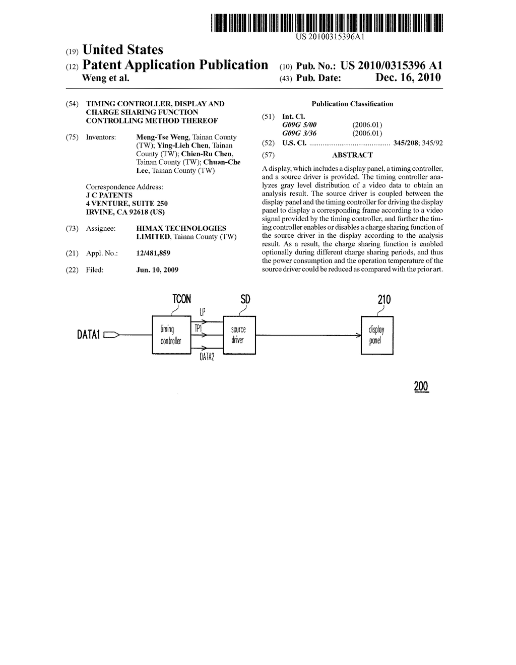 TIMING CONTROLLER, DISPLAY AND CHARGE SHARING FUNCTION CONTROLLING METHOD THEREOF - diagram, schematic, and image 01