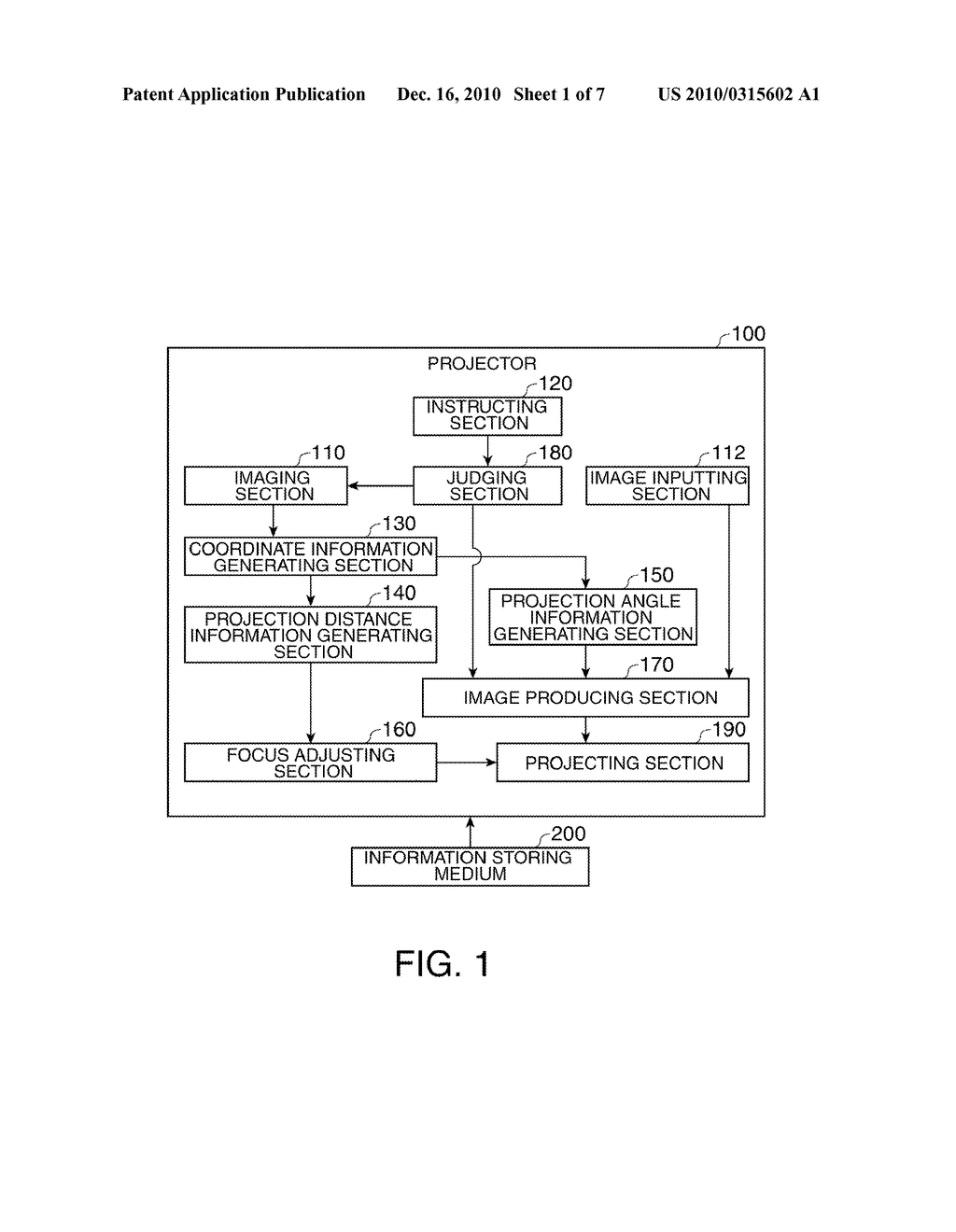 PROJECTOR, COMPUTER PROGRAM PRODUCT, AND IMAGE PROJECTING METHOD - diagram, schematic, and image 02