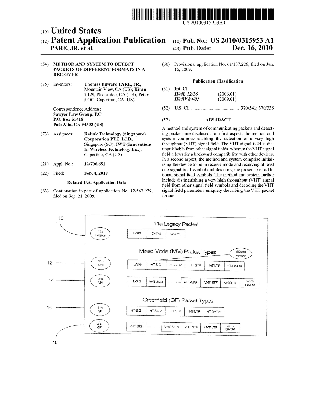 METHOD AND SYSTEM TO DETECT PACKETS OF DIFFERENT FORMATS IN A RECEIVER - diagram, schematic, and image 01