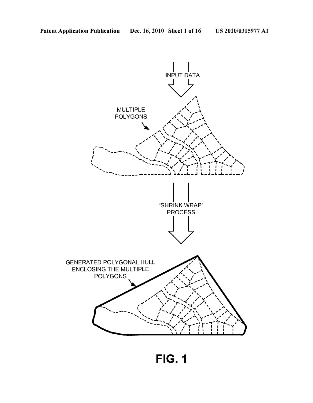 SHRINK WRAP TECHNIQUE FOR ENCLOSING MULTIPLE POLYGONS - diagram, schematic, and image 02