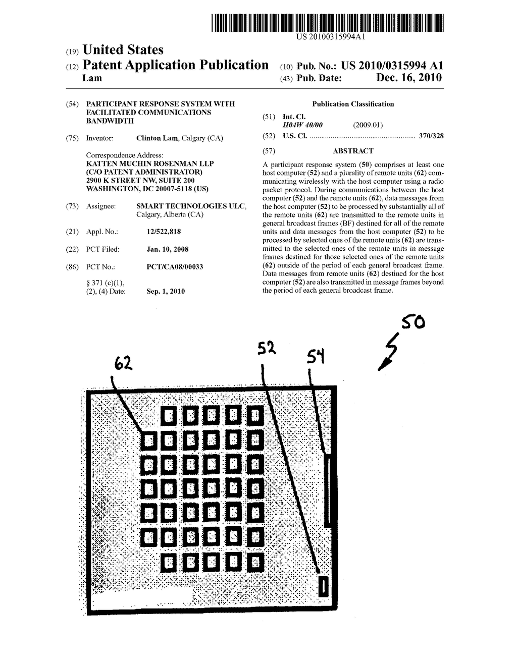 PARTICIPANT RESPONSE SYSTEM WITH FACILITATED COMMUNICATIONS BANDWIDTH - diagram, schematic, and image 01