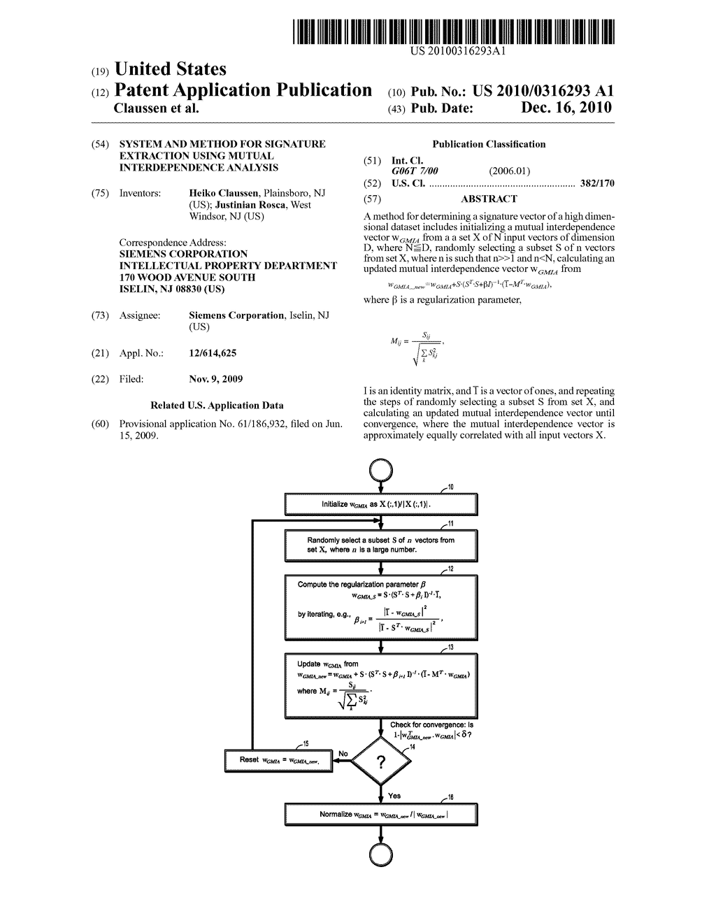 SYSTEM AND METHOD FOR SIGNATURE EXTRACTION USING MUTUAL INTERDEPENDENCE ANALYSIS - diagram, schematic, and image 01