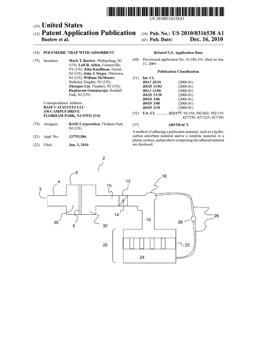 Polymeric Trap with Adsorbent - diagram, schematic, and image 01