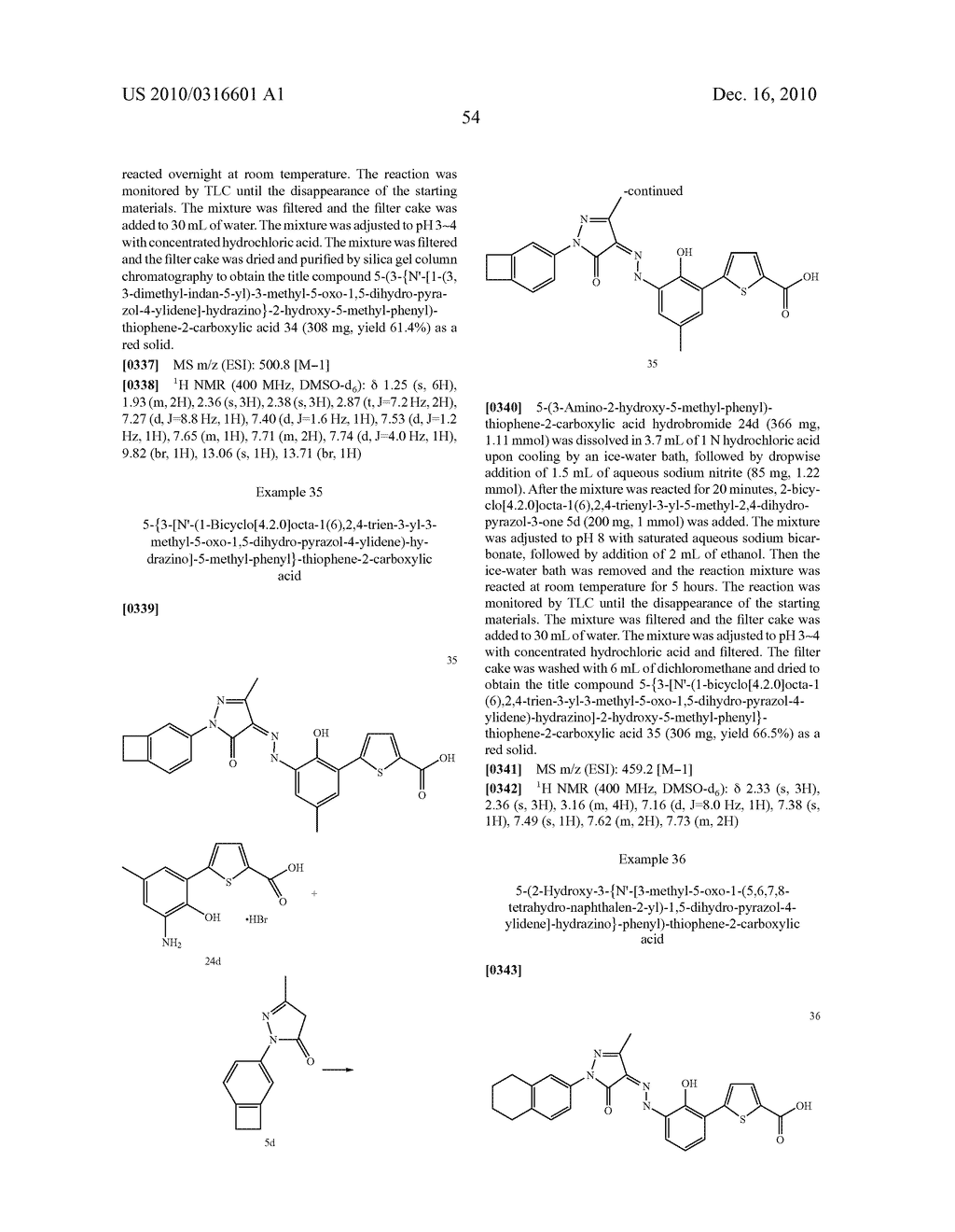 BICYCLO-SUBSTITUTED PYRAZOLON AZO DERIVATIVES, PREPARATION PROCESS AND PHARMACEUTICAL USE THEREOF - diagram, schematic, and image 55