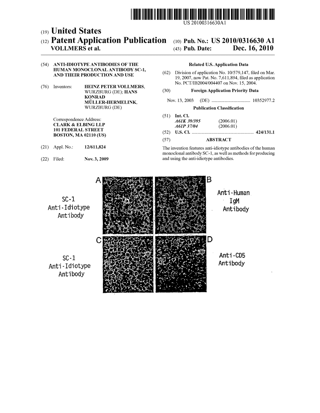 ANTI-IDIOTYPE ANTIBODIES OF THE HUMAN MONOCLONAL ANTIBODY SC-1, AND THEIR PRODUCTION AND USE - diagram, schematic, and image 01