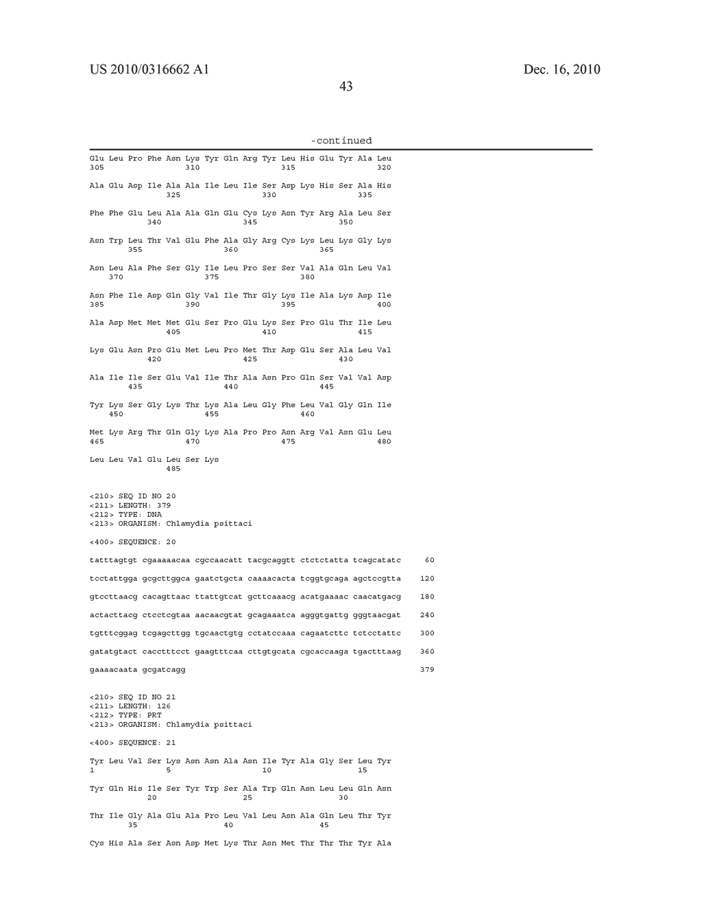 Methods and Compositions for Vaccination Comprising Nucleic Acid and/or Polypeptide Sequences of Chlamydia - diagram, schematic, and image 52