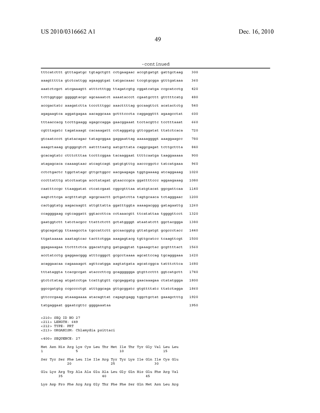 Methods and Compositions for Vaccination Comprising Nucleic Acid and/or Polypeptide Sequences of Chlamydia - diagram, schematic, and image 58