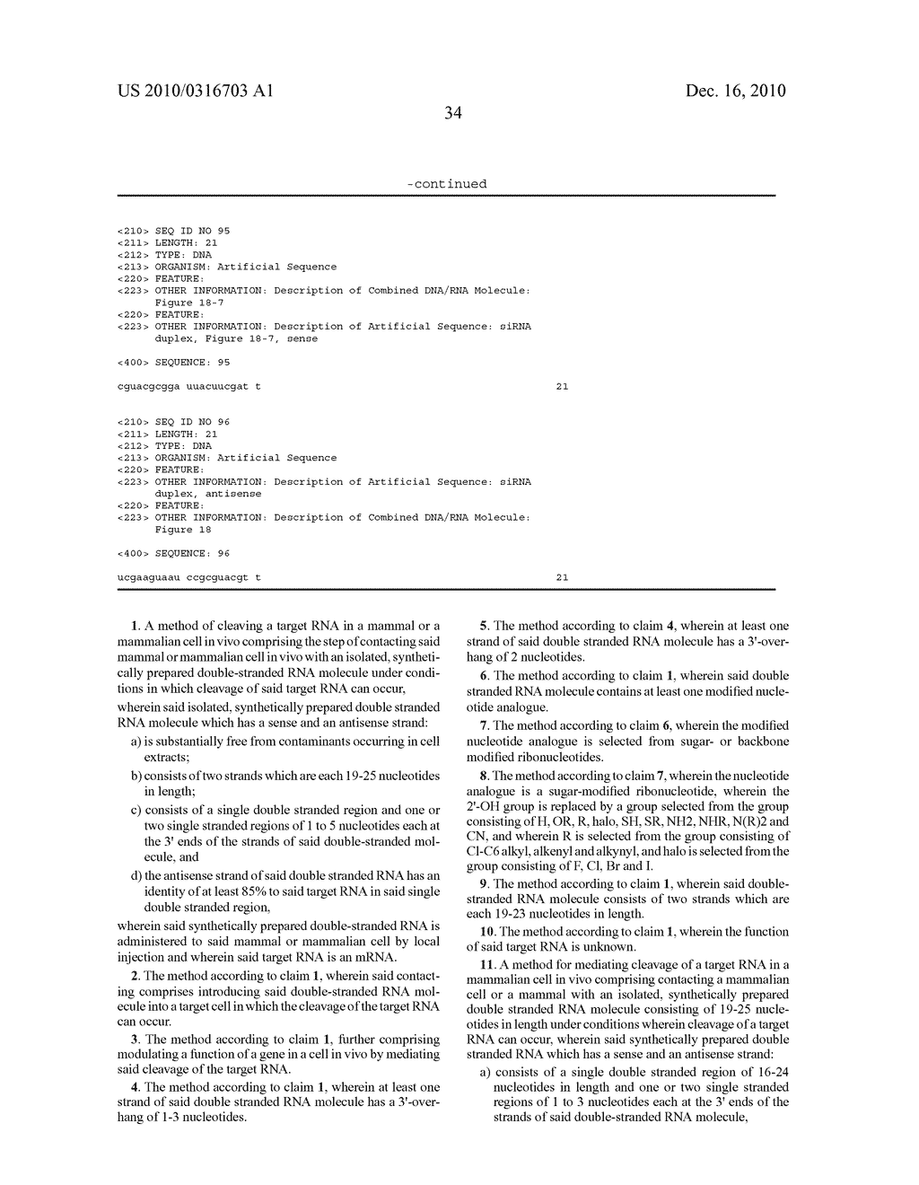 RNA INTERFERENCE MEDIATING SMALL RNA MOLECULES - diagram, schematic, and image 74