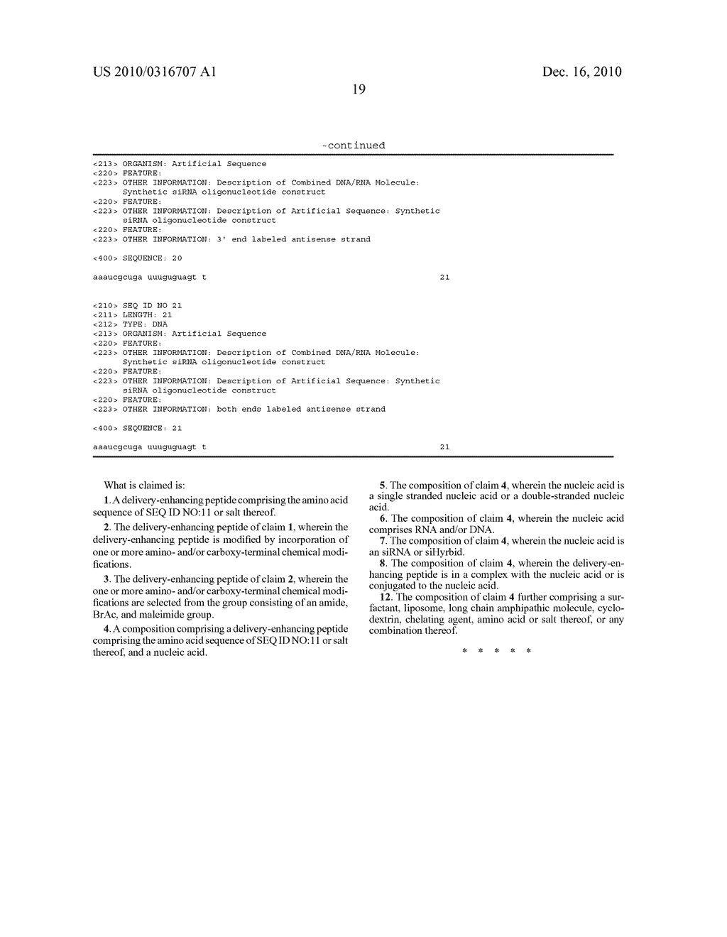 METHODS AND COMPOSITIONS FOR ENHANCING DELIVERY OF DOUBLE-STRANDED RNA OR A DOUBLE-STRANDED HYBRID NUCLEIC ACID TO REGULATE GENE EXPRESSION IN MAMMALIAN CELLS - diagram, schematic, and image 24