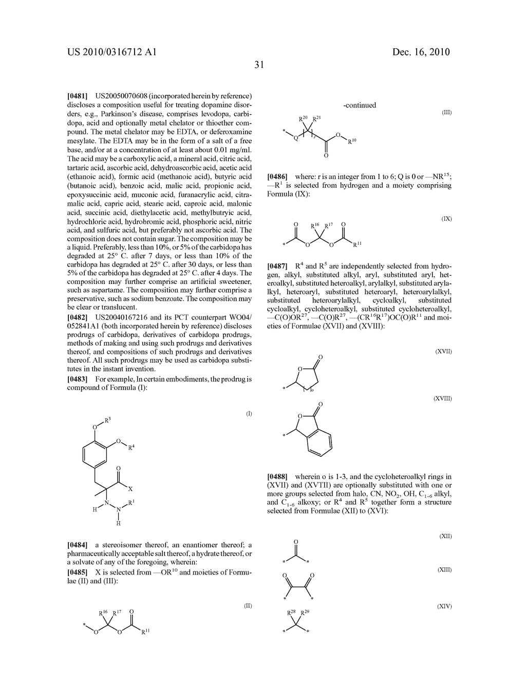 PHARMACEUTICAL COMPOSITIONS FOR TREATMENT OF PARKINSON'S DISEASE AND RELATED DISORDERS - diagram, schematic, and image 61