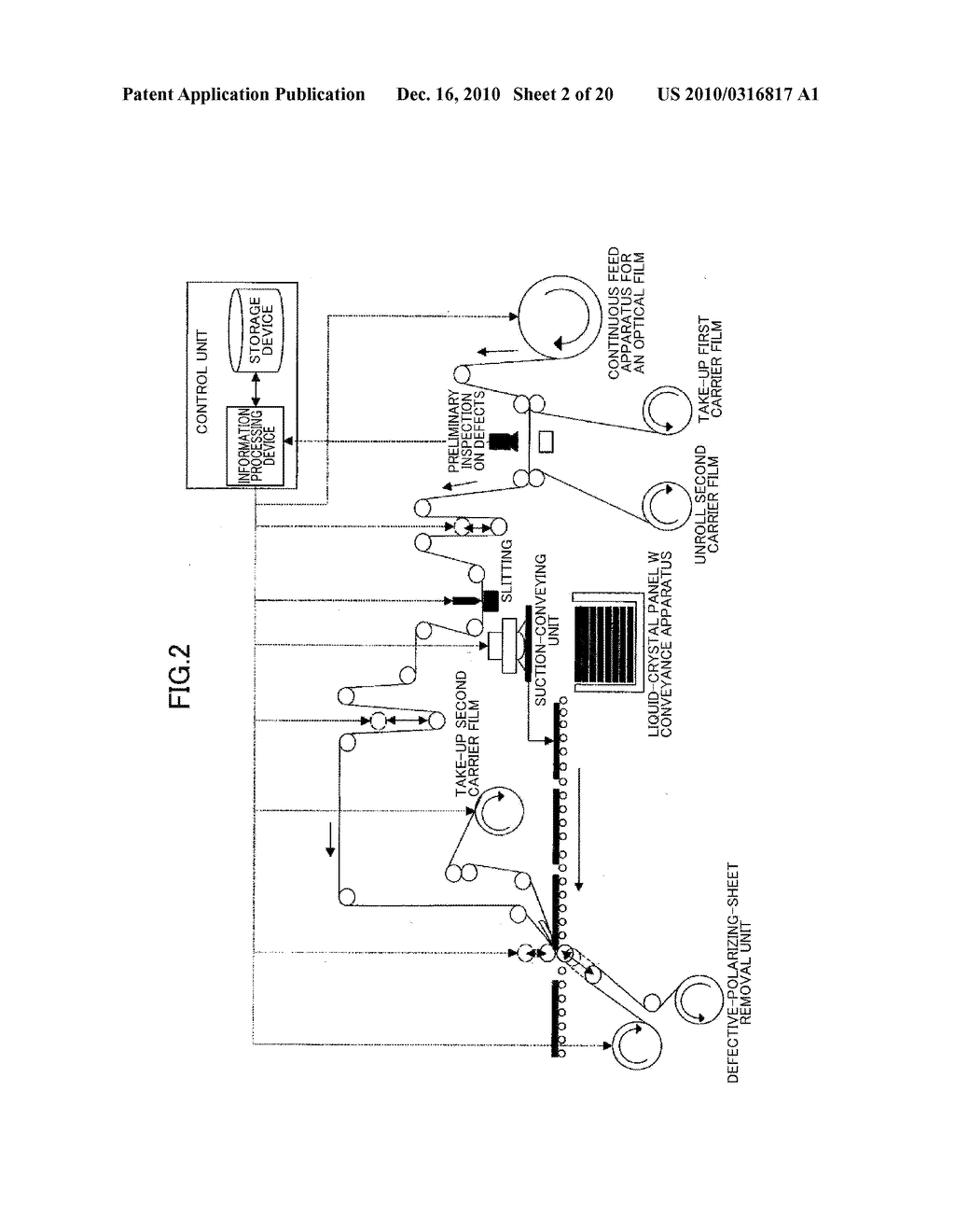 CONTINUOUS WEB OF OPTICAL FILM LAMINATE WITH PREDEFINED SLIT LINES, AND METHOD AND SYSTEM FOR MANUFACTURING THE SAME - diagram, schematic, and image 03
