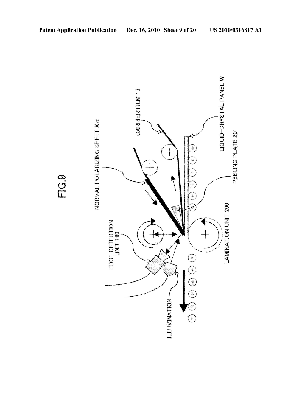 CONTINUOUS WEB OF OPTICAL FILM LAMINATE WITH PREDEFINED SLIT LINES, AND METHOD AND SYSTEM FOR MANUFACTURING THE SAME - diagram, schematic, and image 10