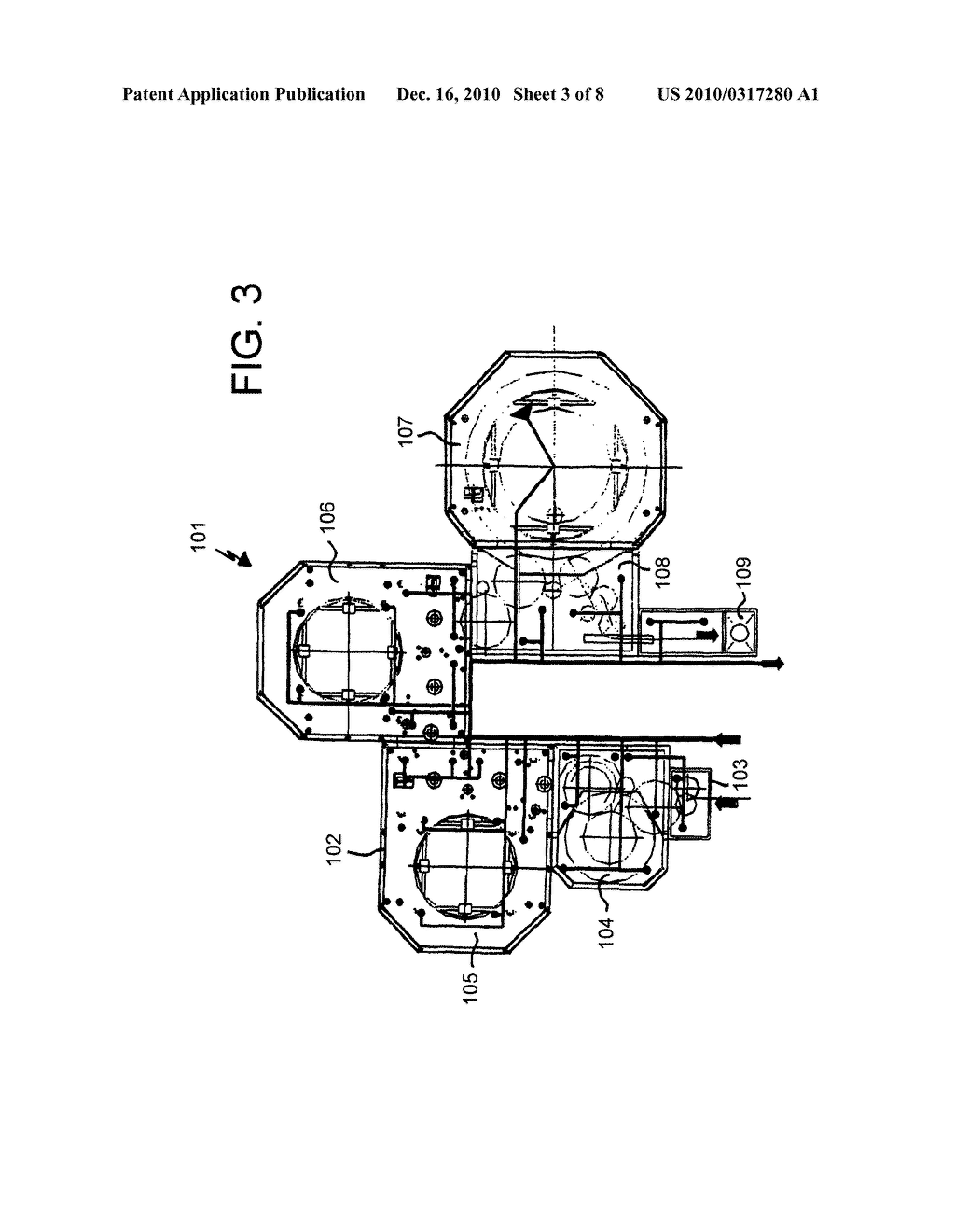 BEVERAGE BOTTLING PLANT OR FOODSTUFF CONTAINING ELEMENT FILLING PLANT EACH HAVING A CLEAN ROOM AND EACH HAVING APPARATUS FOR ASSISTING IN THE CLEANING OF THE CLEAN ROOM, AND A METHOD OF CLEANING THE CLEAN ROOM - diagram, schematic, and image 04
