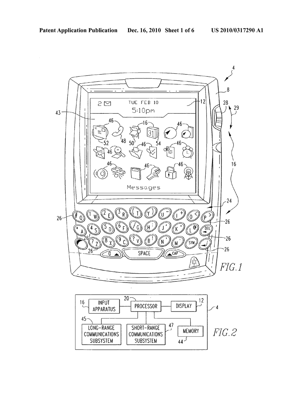 Handheld Electronic Device Including Simplified Enabling and Disabling of Short-Range Wireless Communications Element, and Associated Method - diagram, schematic, and image 02