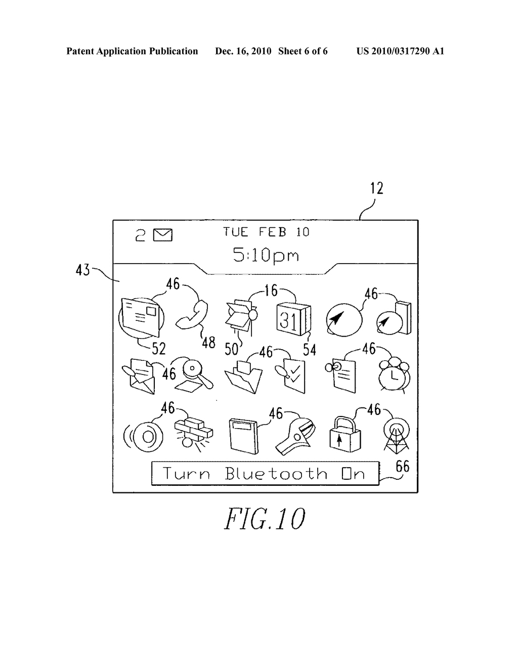 Handheld Electronic Device Including Simplified Enabling and Disabling of Short-Range Wireless Communications Element, and Associated Method - diagram, schematic, and image 07