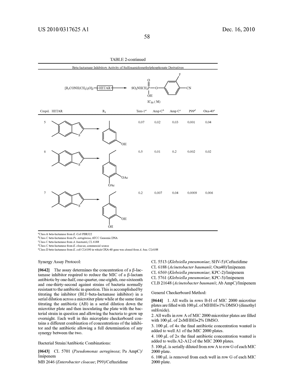 NOVEL SULFONAMIDOMETHYLPHOSPHONATE INHIBITORS OF BETA-LACTAMASE - diagram, schematic, and image 59