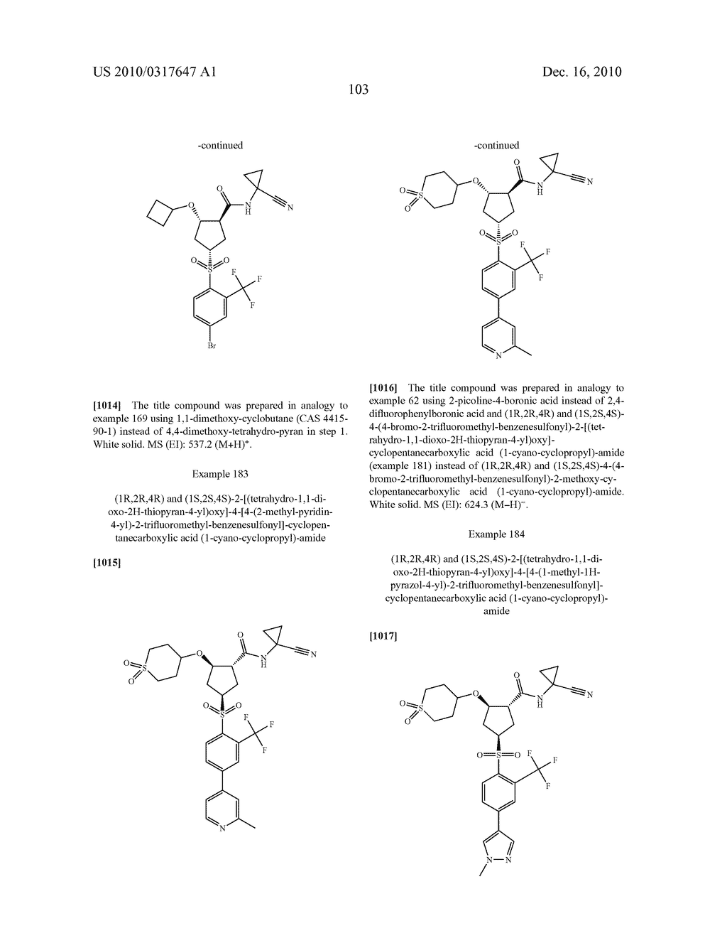 NOVEL CYCLOPENTANE DERIVATIVES - diagram, schematic, and image 104