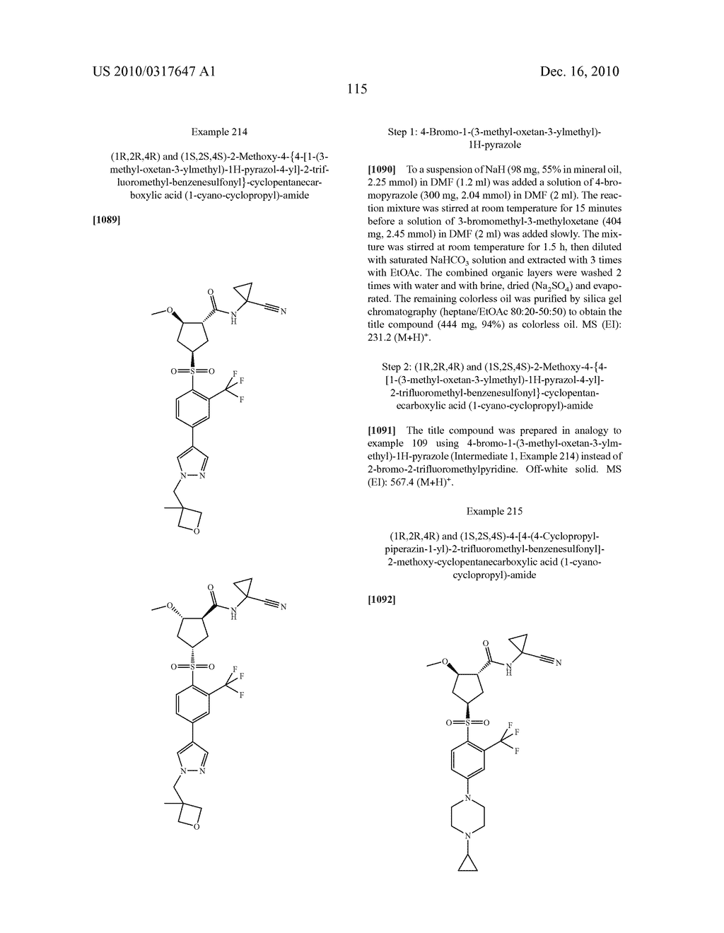 NOVEL CYCLOPENTANE DERIVATIVES - diagram, schematic, and image 116