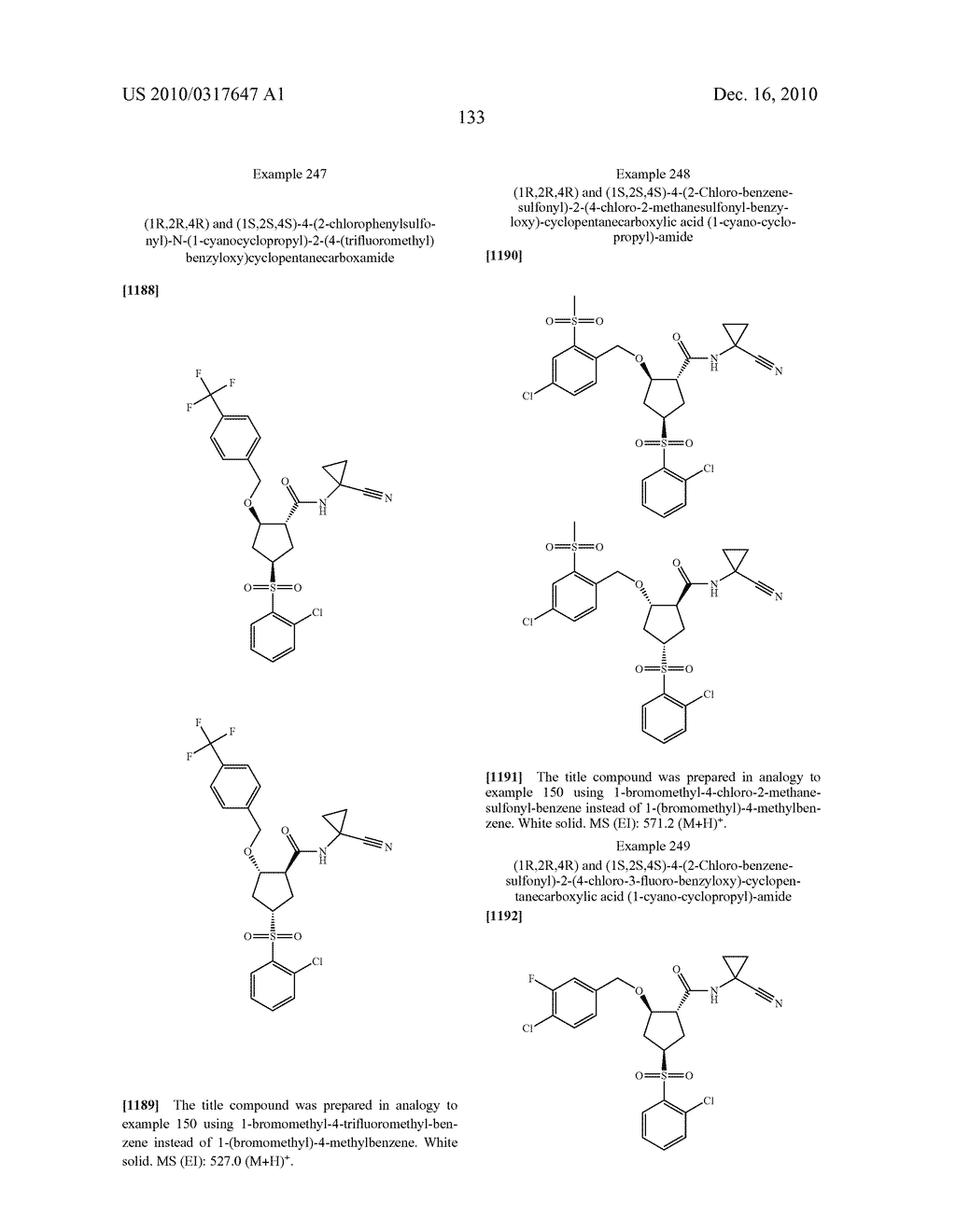 NOVEL CYCLOPENTANE DERIVATIVES - diagram, schematic, and image 134