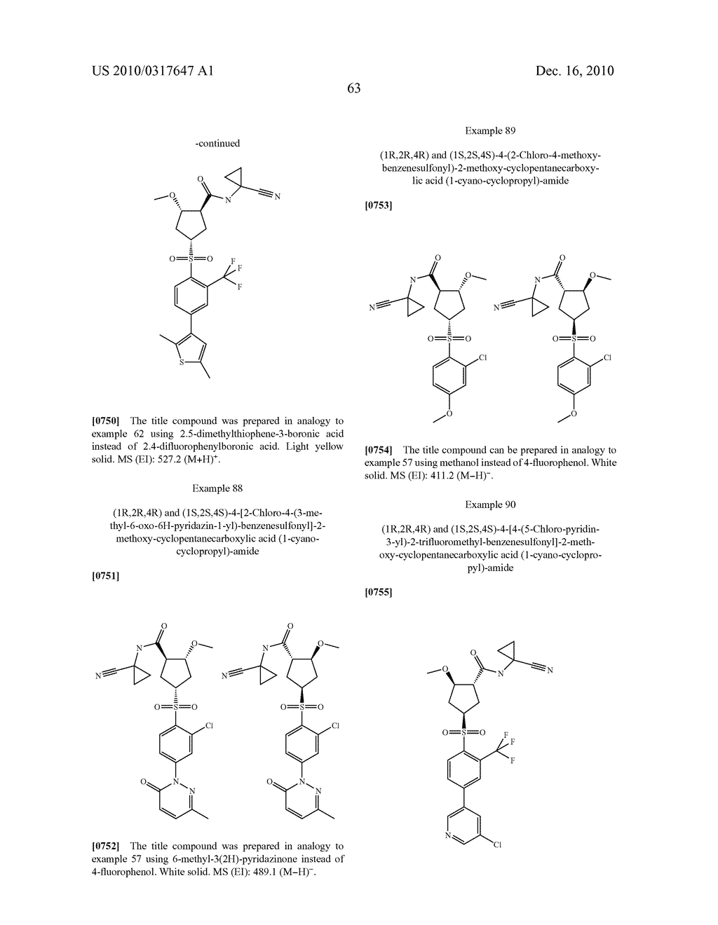 NOVEL CYCLOPENTANE DERIVATIVES - diagram, schematic, and image 64