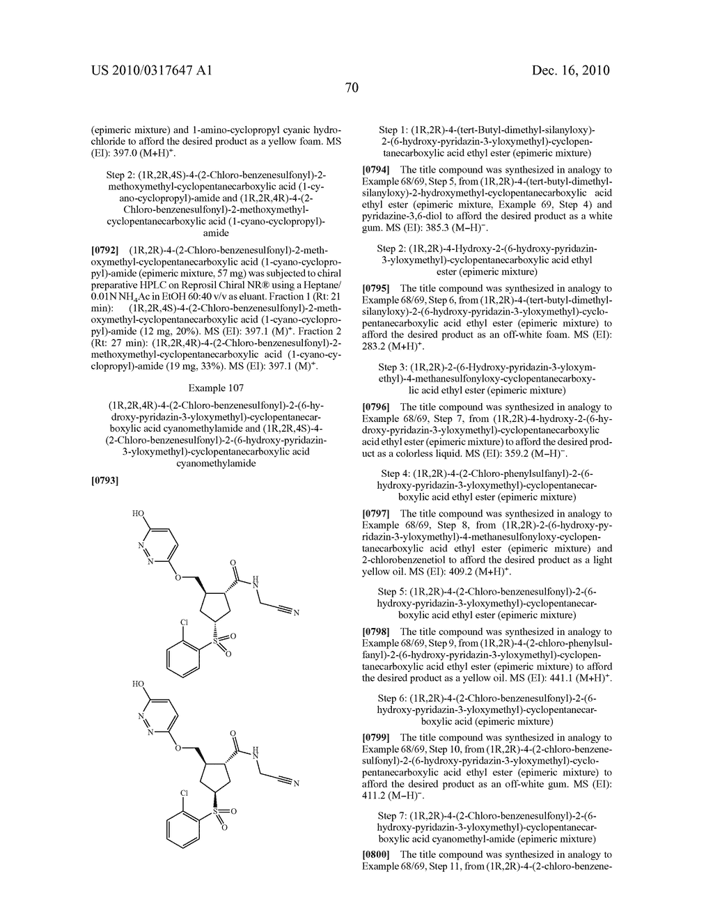 NOVEL CYCLOPENTANE DERIVATIVES - diagram, schematic, and image 71