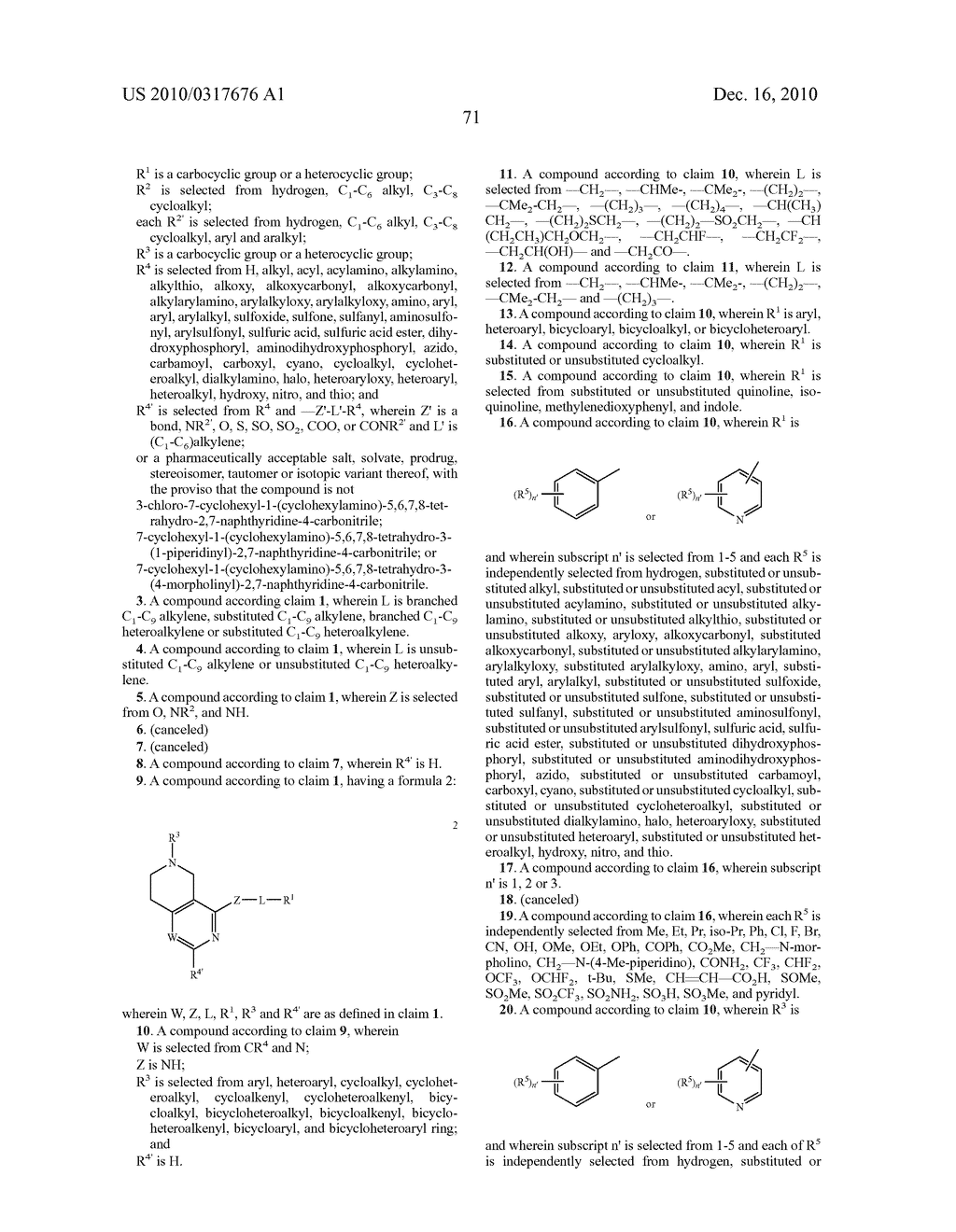 Fused heterocyclic compounds, and compositions and uses thereof - diagram, schematic, and image 73