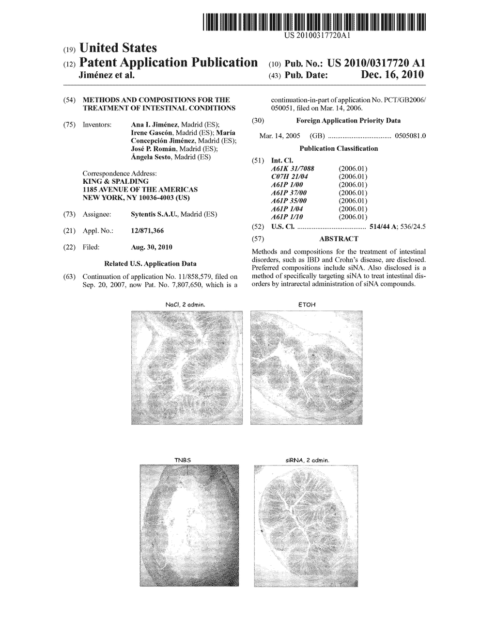 Methods and Compositions for the Treatment of Intestinal Conditions - diagram, schematic, and image 01