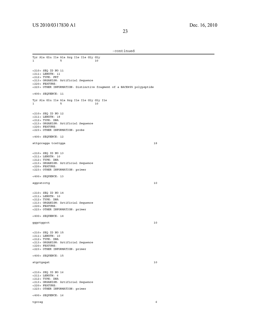 BACE455, AN ALTERNATIVE SPLICE VARIANT OF THE HUMAN BETA-SECRETASE - diagram, schematic, and image 29