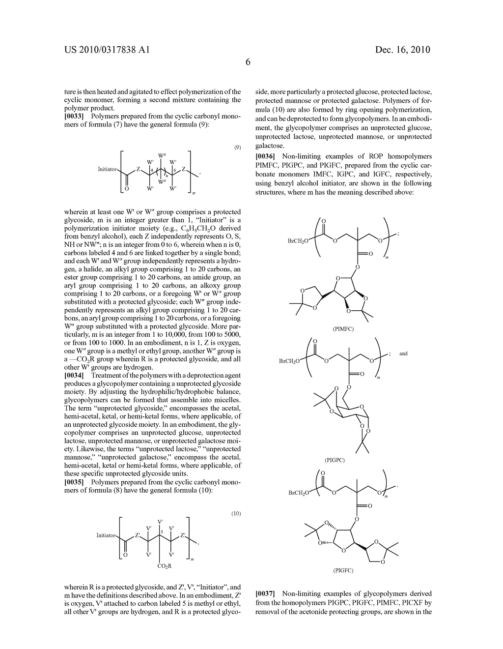 CYCLIC CARBONYL MONOMERS FUNCTIONALIZED WITH CARBOHYDRATES, POLYMERS DERIVED THEREFROM, AND METHODS OF PREPARATION THEREOF - diagram, schematic, and image 09