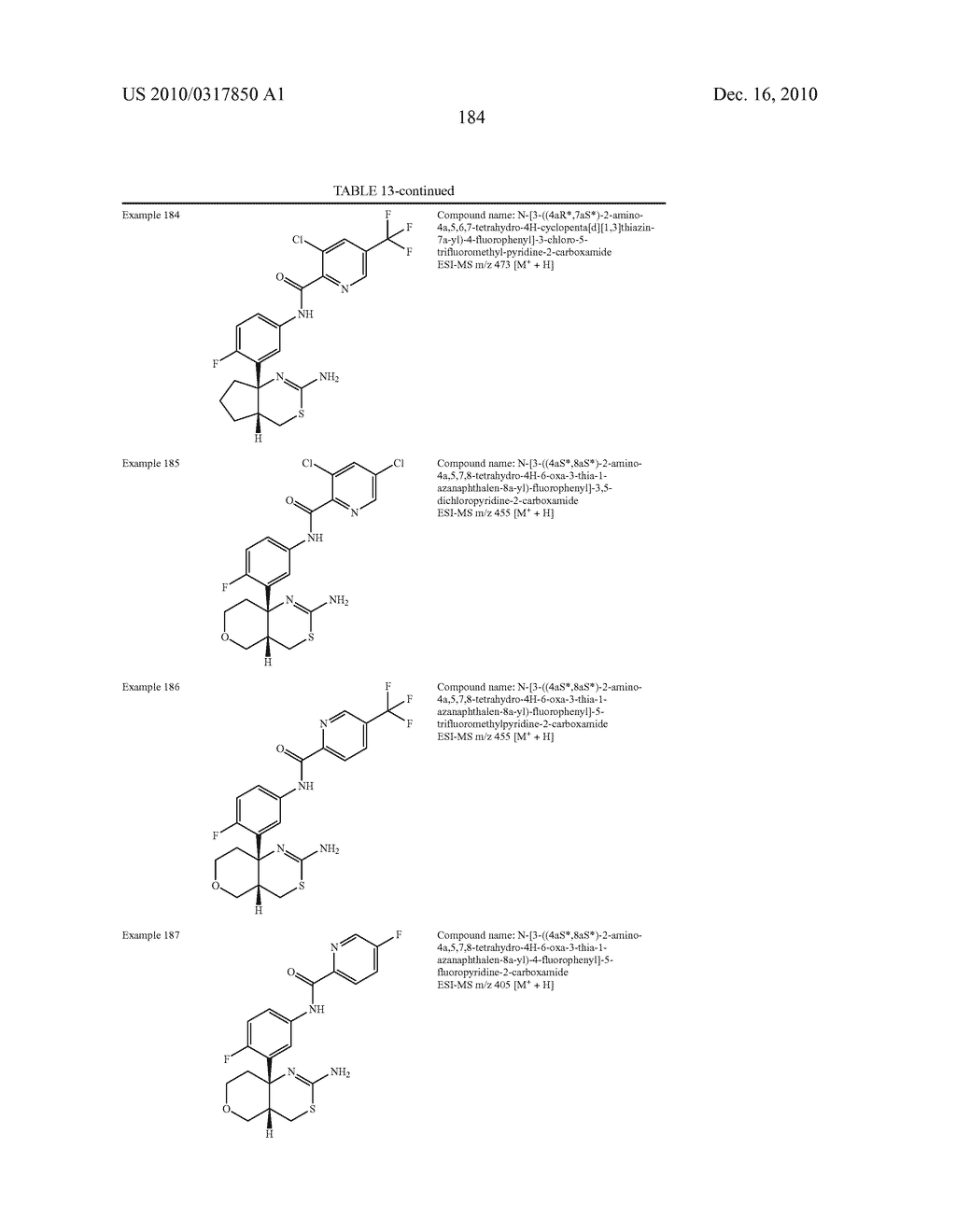 CONDENSED AMINODIHYDROTHIAZINE DERIVATIVE - diagram, schematic, and image 185