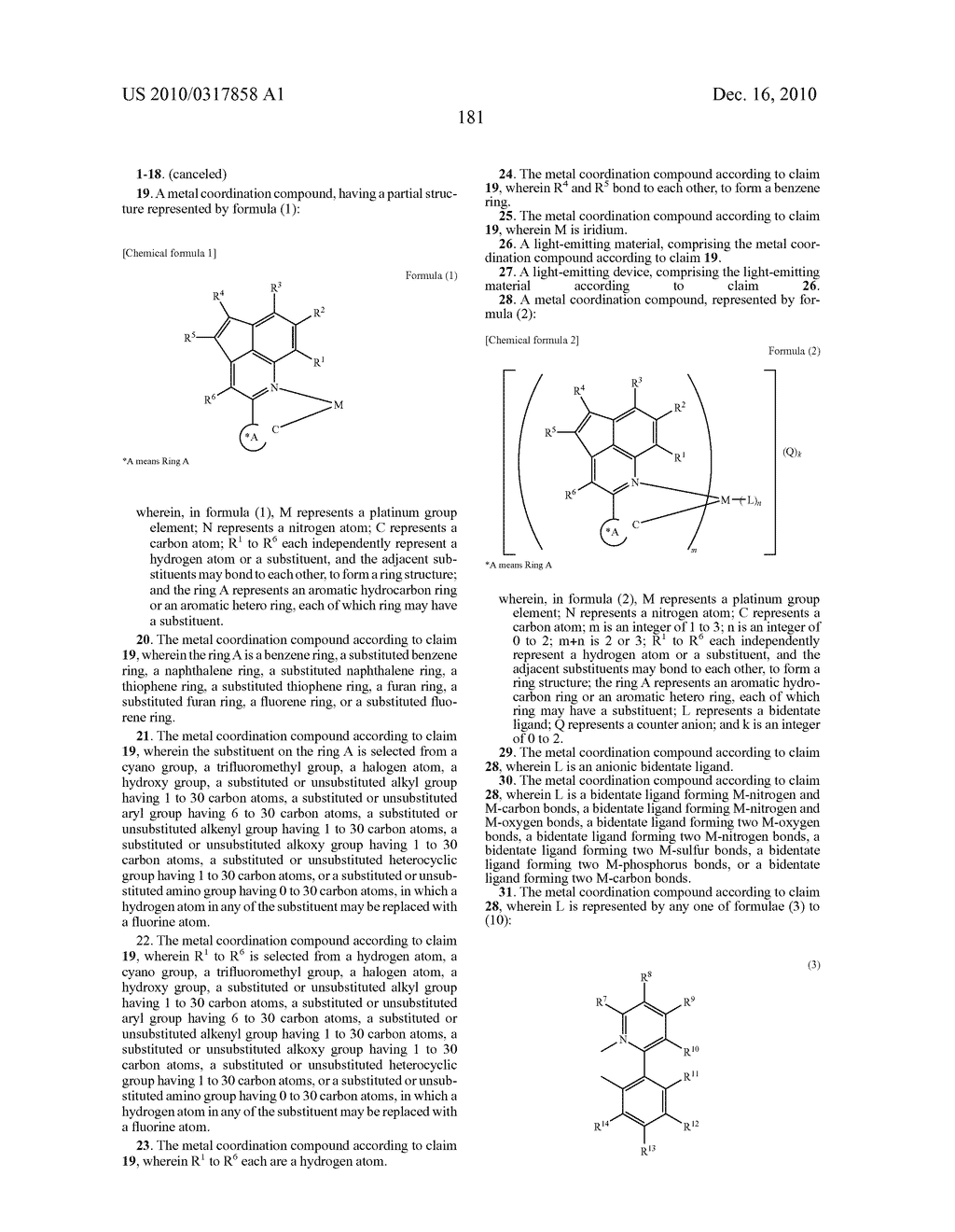 METAL COORDINATION COMPOUND AND LIGHT-EMITTING MATERIAL CONTAINING THE SAME - diagram, schematic, and image 188