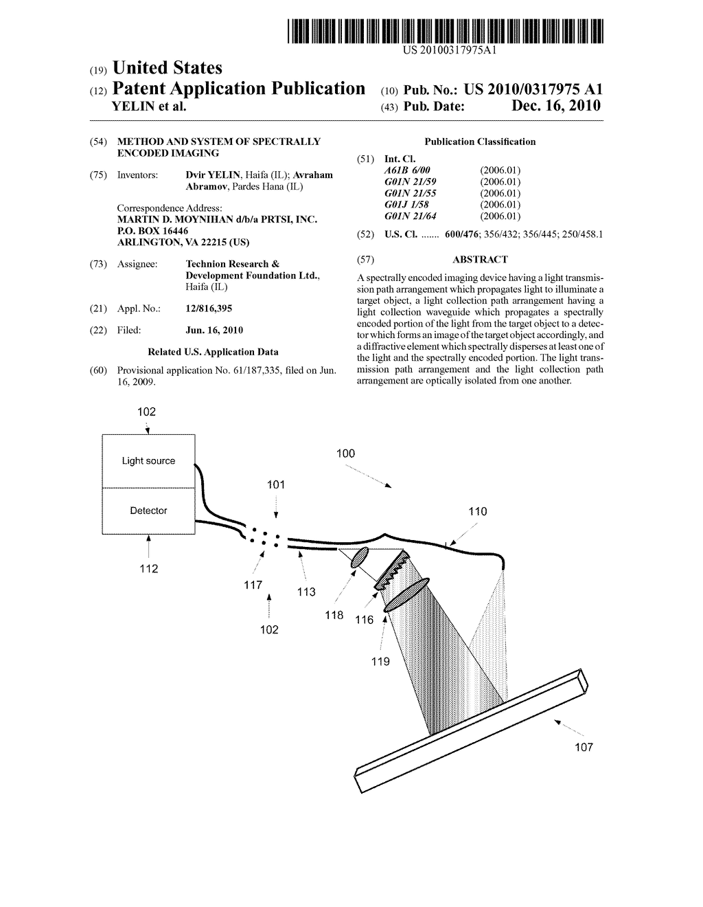 METHOD AND SYSTEM OF SPECTRALLY ENCODED IMAGING - diagram, schematic, and image 01